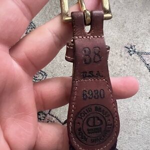 Dooney and Bourke Brass Leather Belt